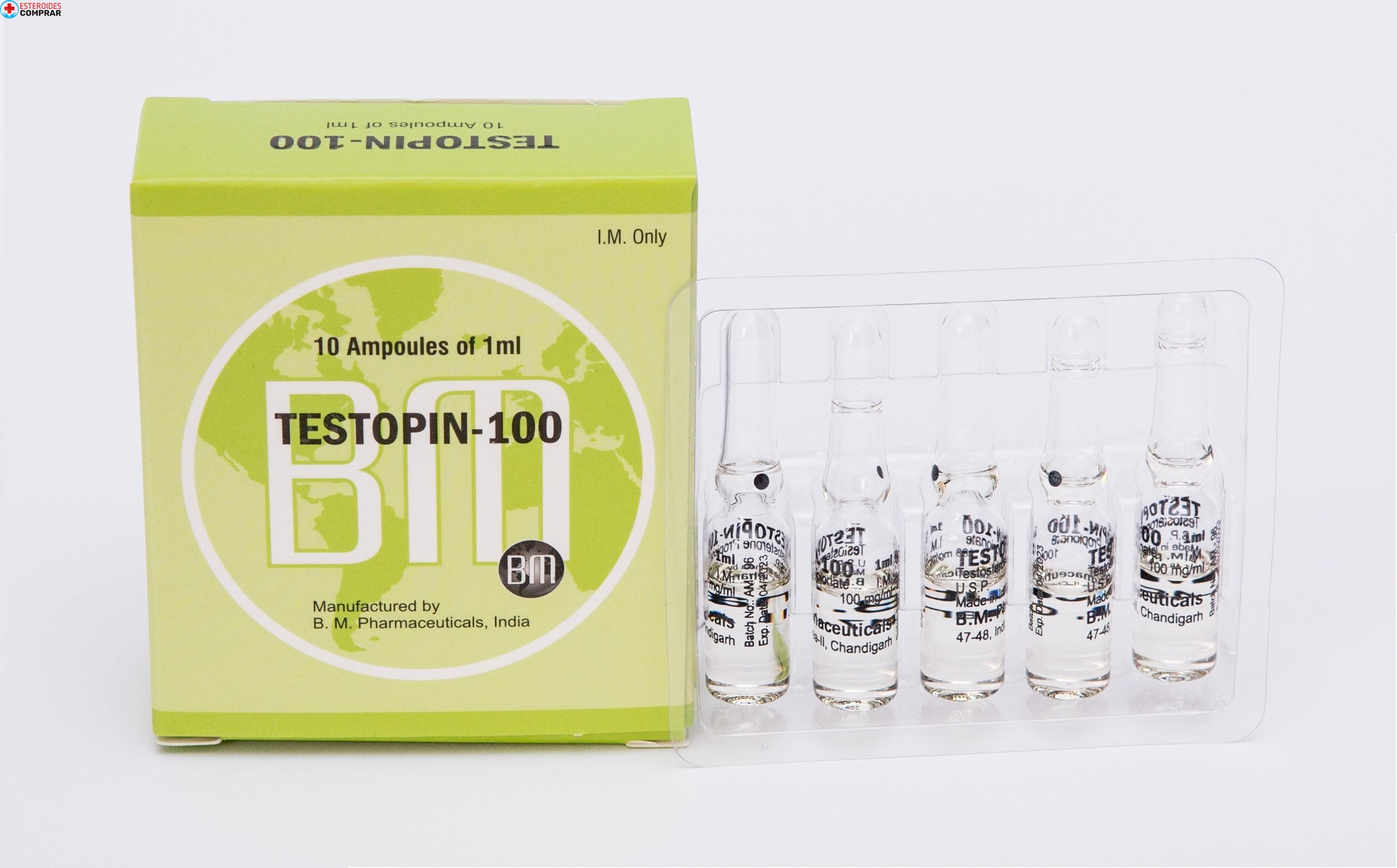 Testopin 100 BM Pharmaceuticals (Testoterone Propionate) 12ML (6X2ML Vial)